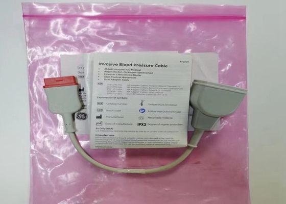 30cm GE Εισβολικά καλώδια πίεσης αίματος με διπλό προσαρμογέα IBP 2005772-001