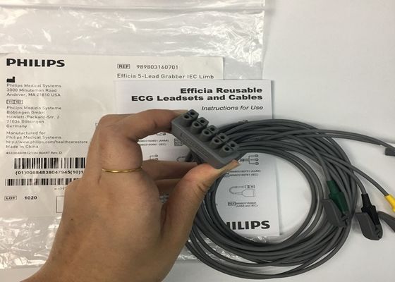 PHLIP Efficia Επαναχρησιμοποιήσιμο 5 μολύβδινο καλώδιο ΗΚΓ IEC άκρο Για ενήλικες
