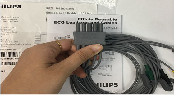 PHLIP Efficia Επαναχρησιμοποιήσιμο 5 μολύβδινο καλώδιο ΗΚΓ IEC άκρο Για ενήλικες