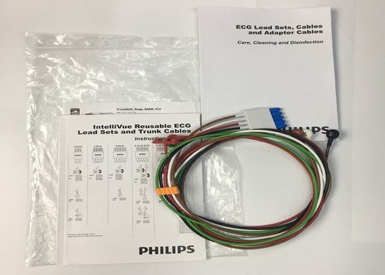 Φίλιπ M1644A Intellivue ECG καλώδιο 5 μολύβδιος επαναχρησιμοποιήσιμος 989803144991