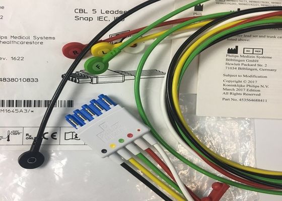 M1645A IntelliVue Ιατρικό εξοπλισμό ανταλλακτικά καλώδια 5 Leadset