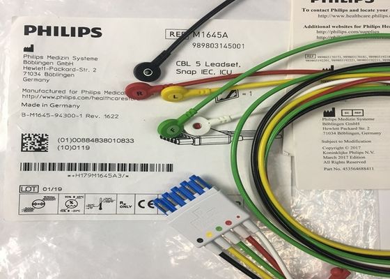 M1645A IntelliVue Ιατρικό εξοπλισμό ανταλλακτικά καλώδια 5 Leadset