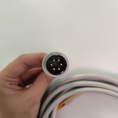 BJ-753P NIHON KOHDEN Καρδιακή αγωγιμότητα Σύρμα Μαύρο Στρογγυλό Κεφαλάκι 6 Πιν 3 Πρωτεύον ευρωπαϊκό τυπικό κουμπί