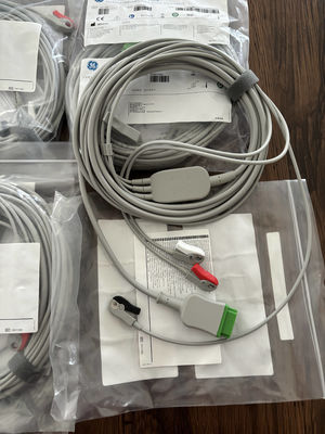 GE Leadwire And Trunk Cable REF: 5831398 ECG 3 LEAD CABLE UNDETACHABLE GRABBER AHA 4.7M 15FT Ηλεκτρονικό κύλινδρο και καλώδιο κορμού