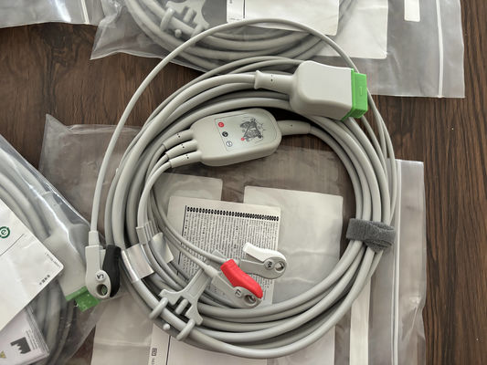 GE Leadwire And Trunk Cable REF: 5831398 ECG 3 LEAD CABLE UNDETACHABLE GRABBER AHA 4.7M 15FT Ηλεκτρονικό κύλινδρο και καλώδιο κορμού
