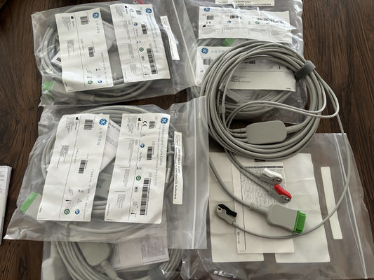 GE Leadwire And Trunk Cable REF: 5831398 ECG 3 LEAD CABLE UNDETACHABLE GRABBER AHA 4.7M 15FT Ηλεκτρονικό κύλινδρο και καλώδιο κορμού