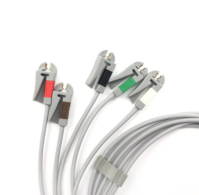 GE Ref:412681-001 Πολυσύνδεσμος ΗΚΓ Leadwire Group Set,5 -Lead,Grabber,AHA 74 CM /29 IN