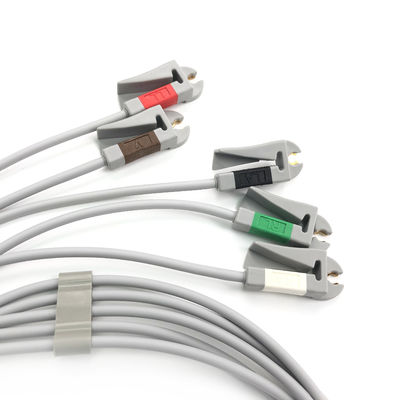 GE Ref:412681-001 Πολυσύνδεσμος ΗΚΓ Leadwire Group Set,5 -Lead,Grabber,AHA 74 CM /29 IN